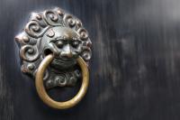 Royal Lion Gold Door Knocker