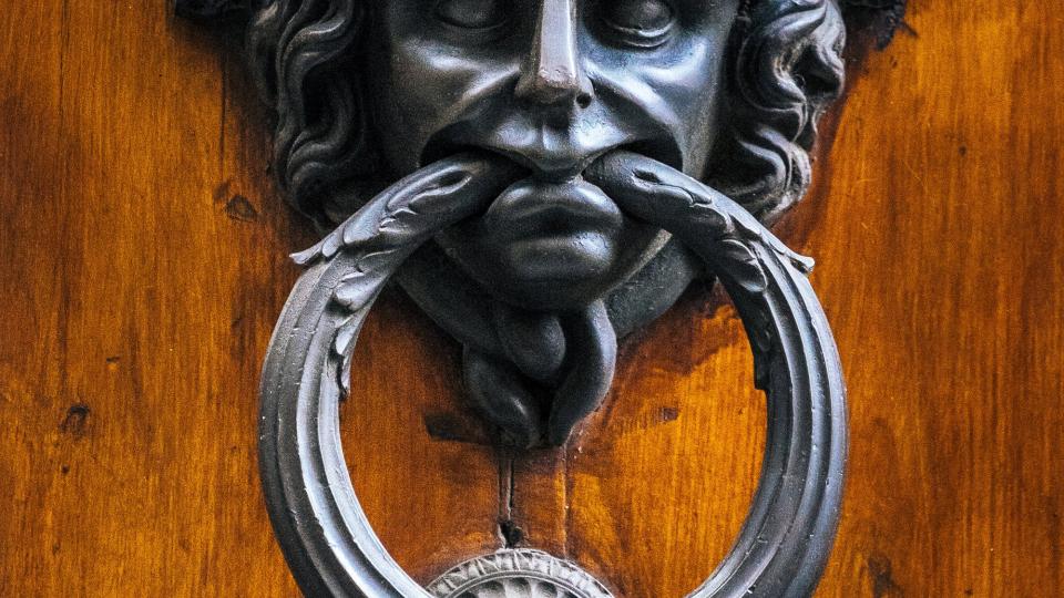 St. Francis door knocker.