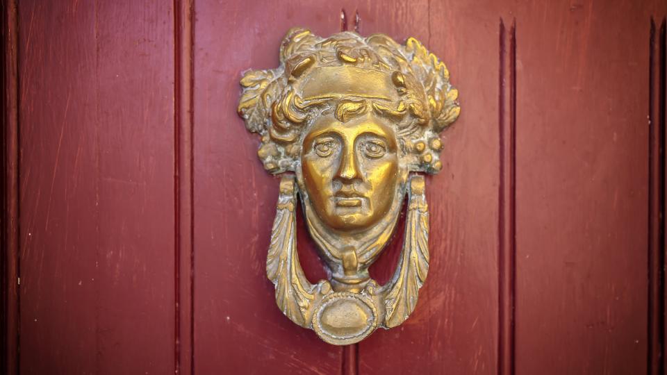 Golden Archangel Door knocker.
