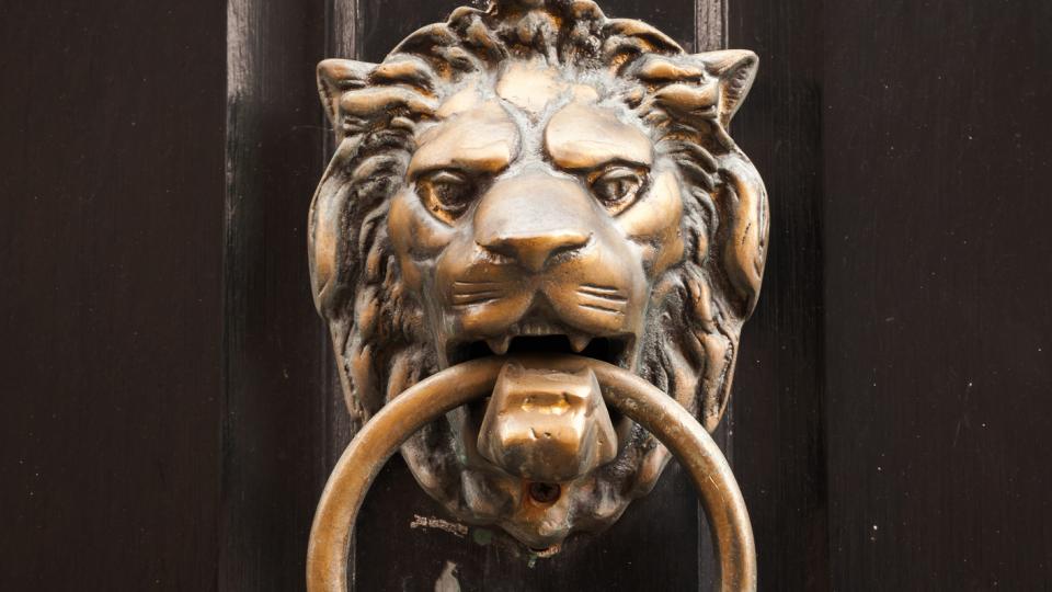 Strong Brass Lion Door Knocker 