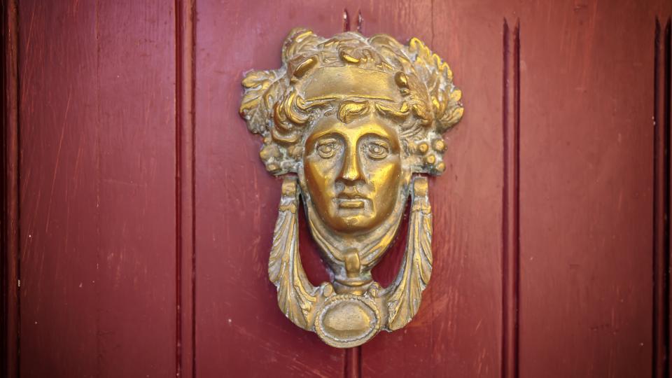 Mid Century Brass Door Knocker 