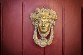 Golden Archangel Door knocker.